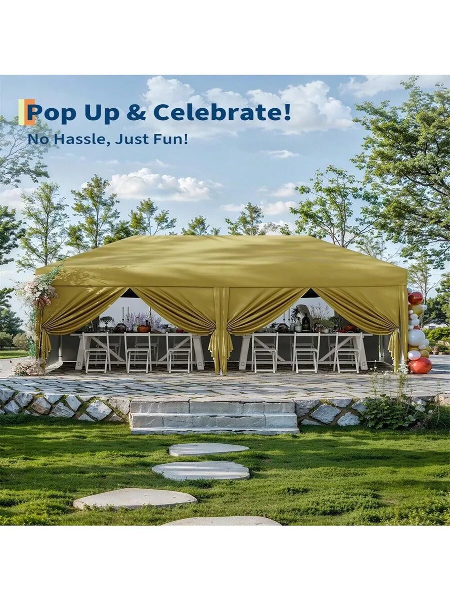 10x20 Pop Up Gazebo Tent Waterproof Portable Outdoor Shelter