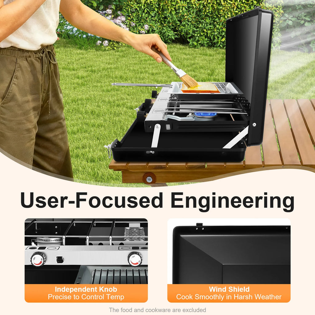 Portable propane butane 3-Burner Outdoor Stove