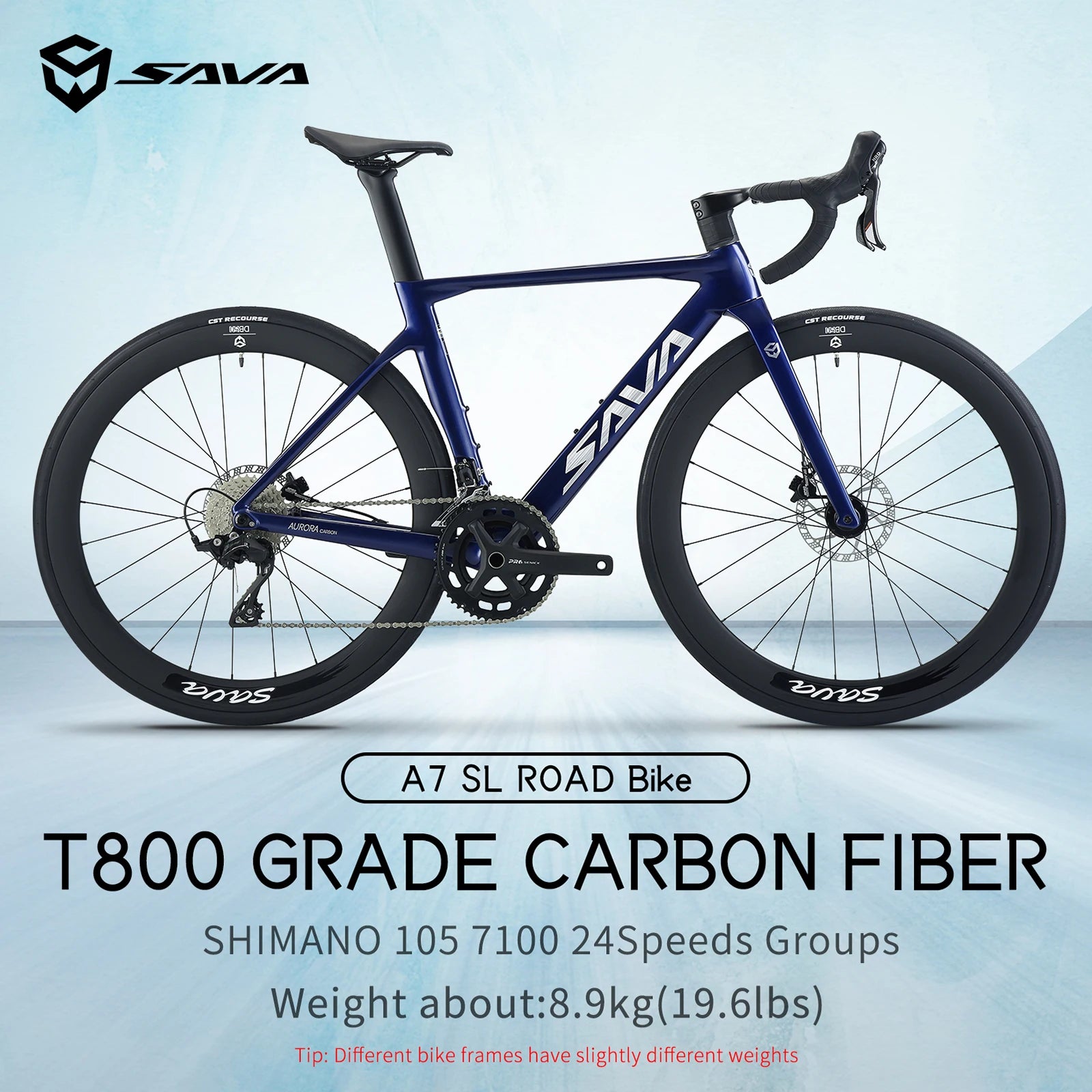 US Warehouse PRO Carbon Fiber Road Bike with Shimano R7100 24-Speed Components and Hydraulic Brakes Adult Racing