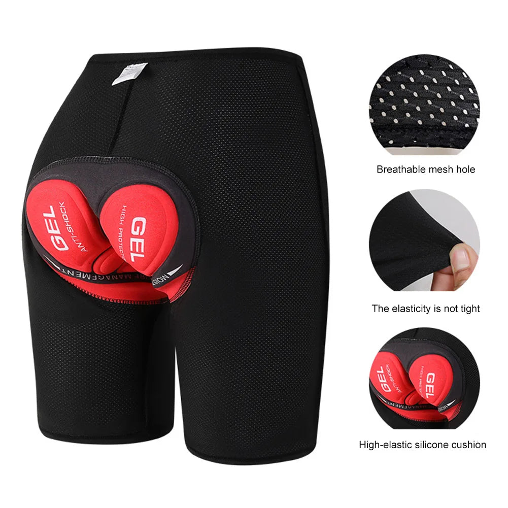 Mens Cycling Shorts Padded Shorts Breathable 3D Padded Bike Shorts Lightweight Cycling Underwear Anti-Slip MTB Accessories