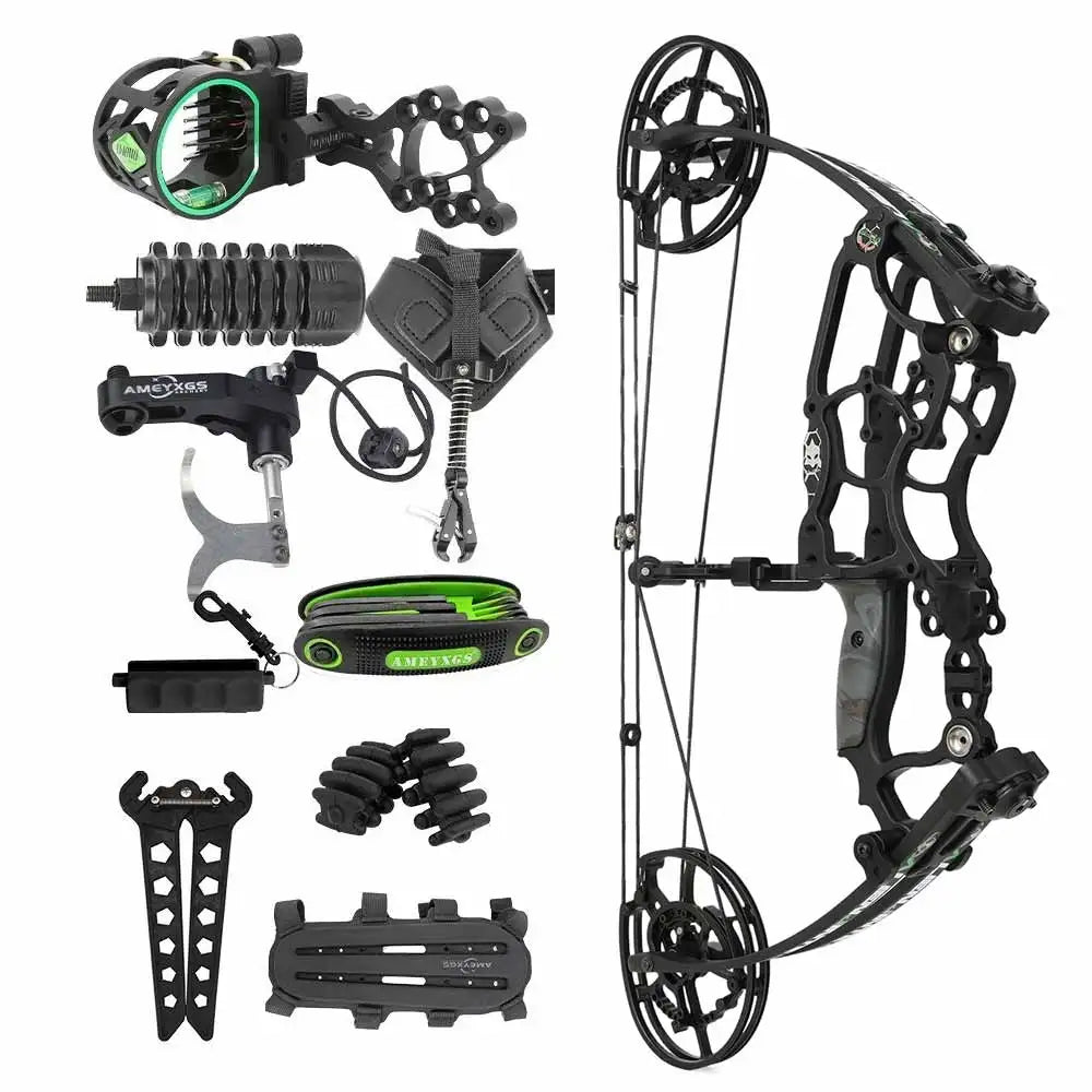 Compound Bow Dual-Use Steel Ball & Arrow Kit 30-70LBS Adjustable Draw Weight Right/Left Hand