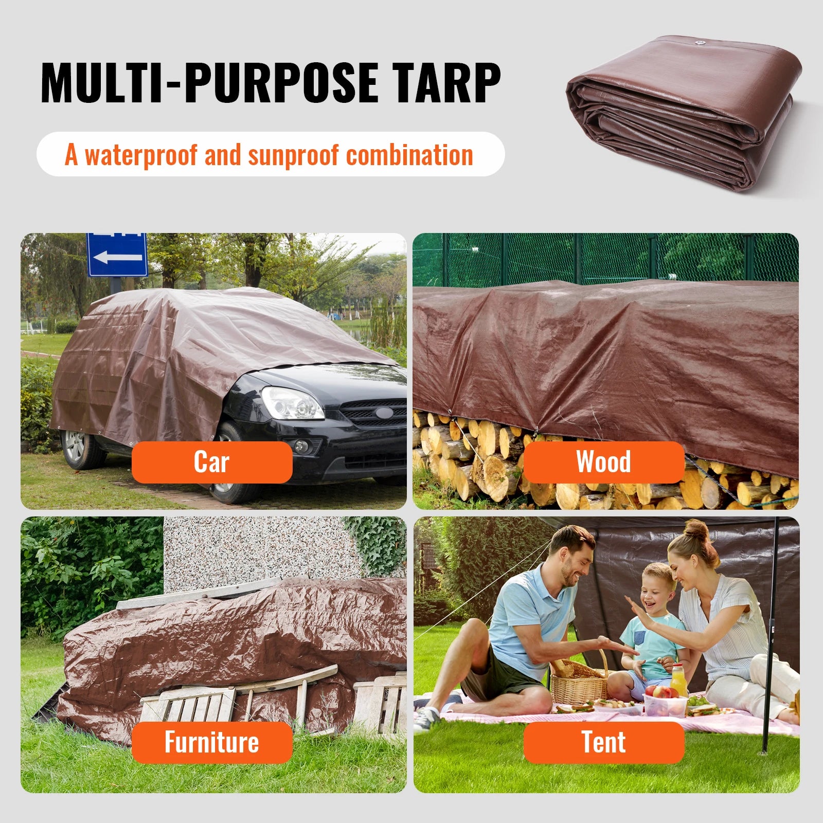 Heavy Duty Waterproof Tear Proof Poly Plastic Tarp